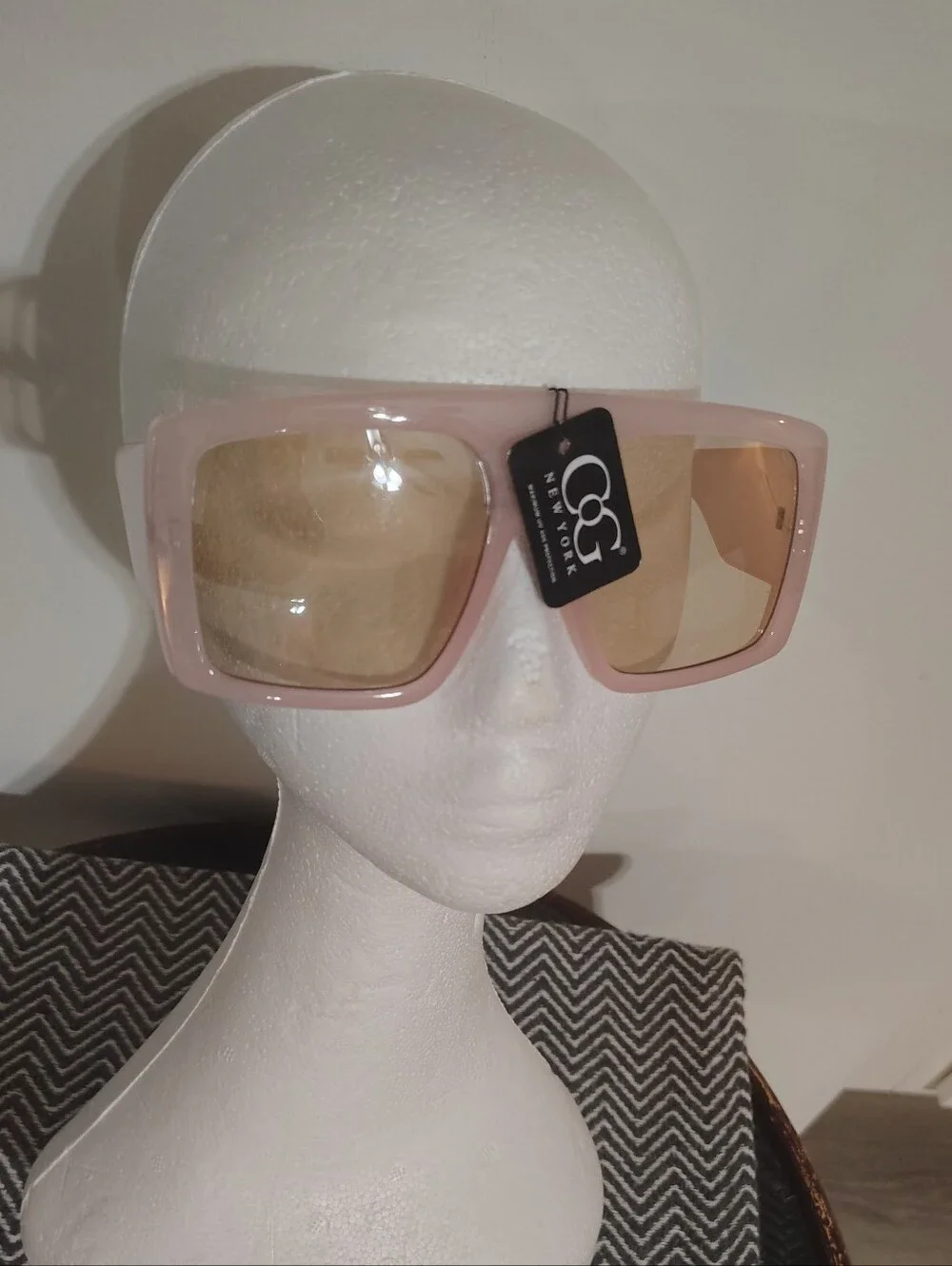 2 For $22🆕Pink Oversized Square Sunglasses With UV Protection
